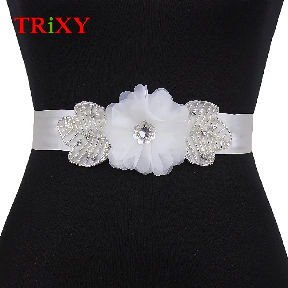 TRiXY S210 вышитый бисером кристалл свадебный пояс розы цветы свадебные пояса невесты платье подружки невесты Свадебные ремни с бисером