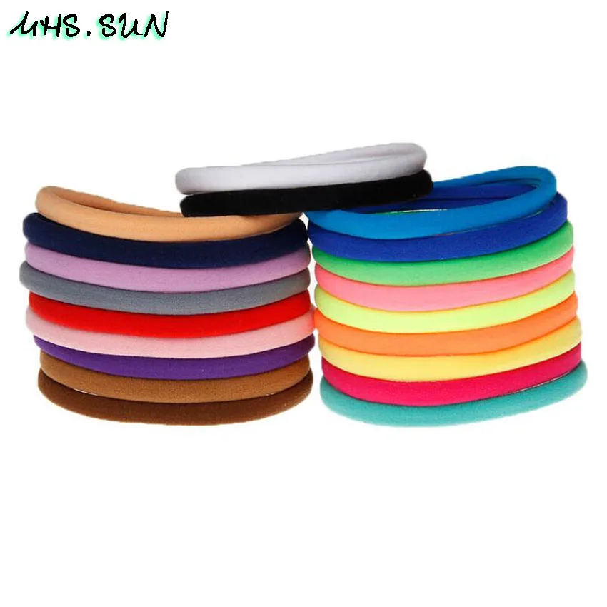 

MHS.SUN European Style Girls Kids Hairbands Headbands Fashion Colorful Elastic Headwear Hair Bands Accessories For Children 1Pcs