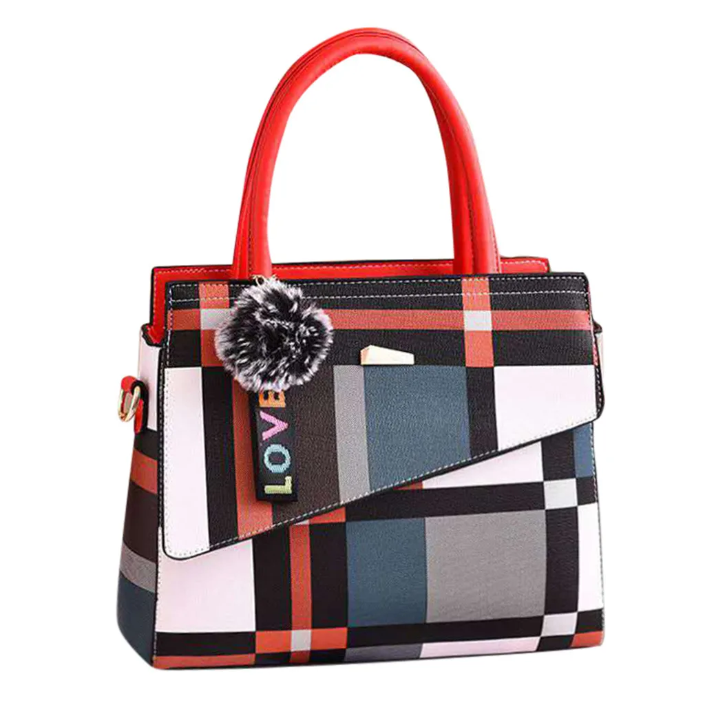 

Woman Bags Tote Casual Crossbody Hit color Leather Handbag Shoulder Bag Sac A main femme pochette femme soir 2019