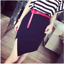 Женская Летняя асимметричная плюс размер высокая талия черная сексуальная офисная миди Bodycon стандартная Юбка Saia Curta макси юбка карандаш