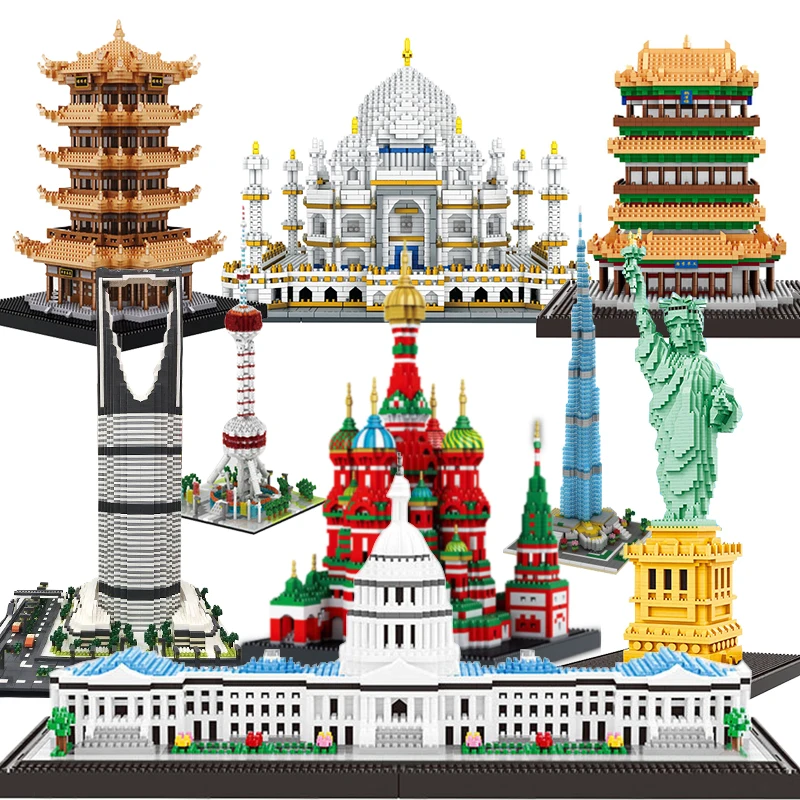 

Diamond NO Compatible city Architecture sydney Temple of Heaven sets building bricks nano mini blocks nanoblocked