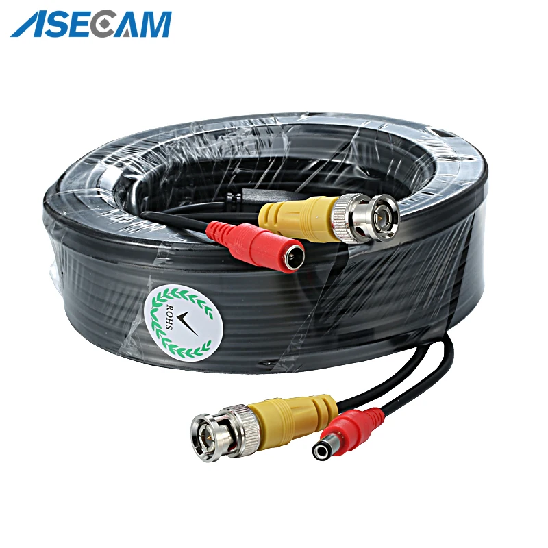 High quality BNC Video Cable Security CCTV Camera DC Power Copper Core AHD CVI Surveillance DVR System Installation Accessories