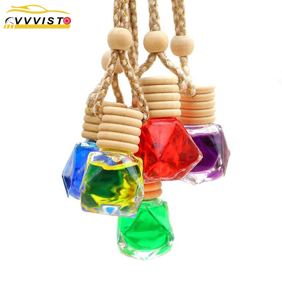 

2019 VVVIST Car Perfume Bottle Air Freshener For Essential Essence Auto Ornament Perfume Pendant Empty Air Freshener Car Styling