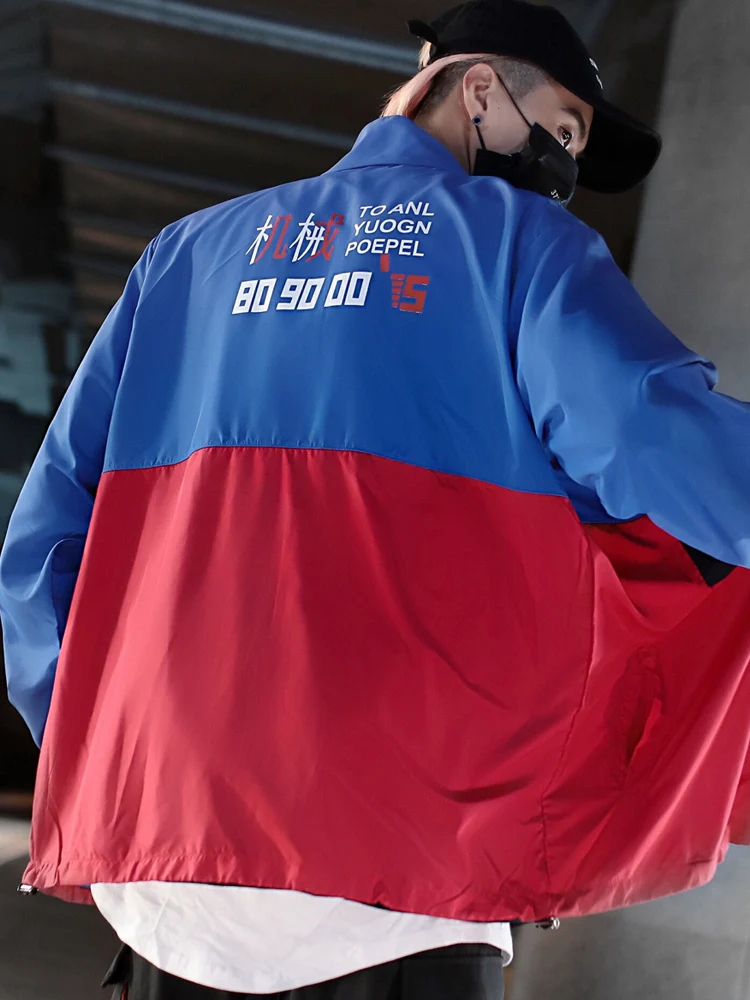 Винтажные летние легкие мужские куртки в стиле хип хоп Панк Rave Anorak уличная