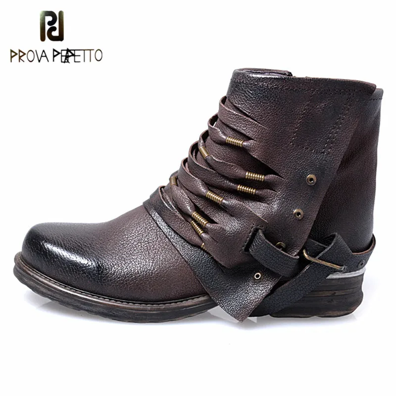 

Prova Perfetto Fashion British Gladiator Do Old Martin Boot For Cool Girl Motorcycle Boots Shade Color Chain Neutral Ankle Shoes