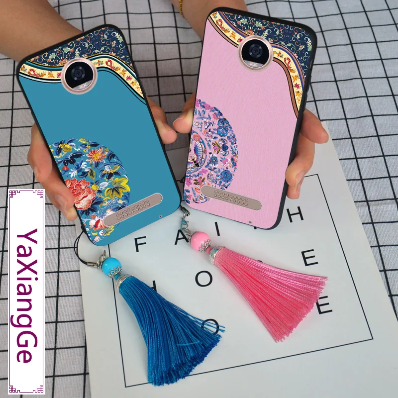 

Pretty Cheongsam Case For Motorola Moto Z Play / Z Force XT1635 Retra Cloth Fashion Bag Back Cover For Motorola Moto Z2 Play