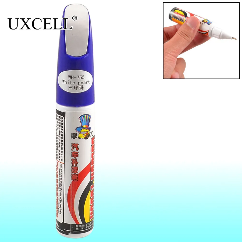 UXCELL Car Auto Scratching Repair Touch Up Paint Pen White Pearl on