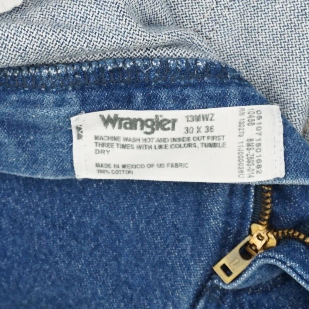 WRANGLER 13MWZ Cowboy Cut Orig Fit Jeans Dark Wash Denim Mens 30x36 (4)