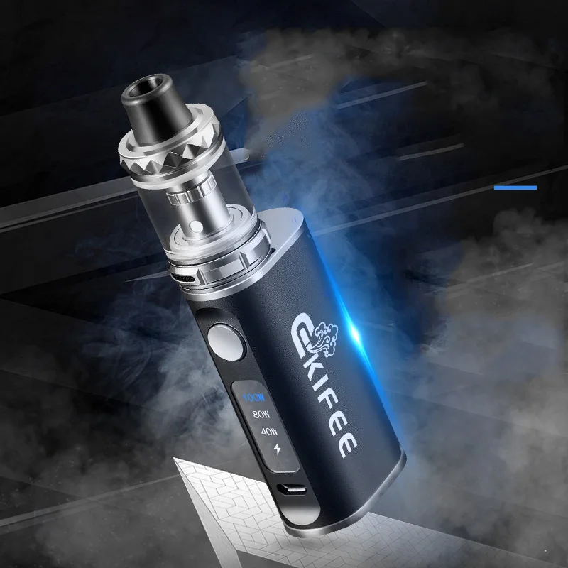 Najtaniej Ekifee 100W Mod zestawy startowe 510 wątek ogromny dym 3.0ml Atomizer zbiornik 2000mAh bateria do elektronicznego papierosa vape parownik Kit