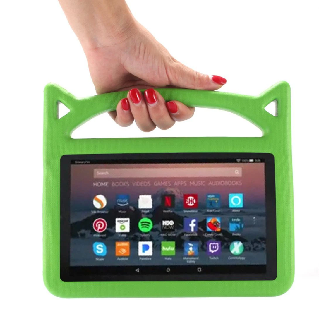 Для Amazon Kindle Fire HD 8 Smart Cover 8th Gen дети Безопасный EVA Резиновая Ручка Стенд чехол дюймов аксессуары для планшетов - Цвет: HOT