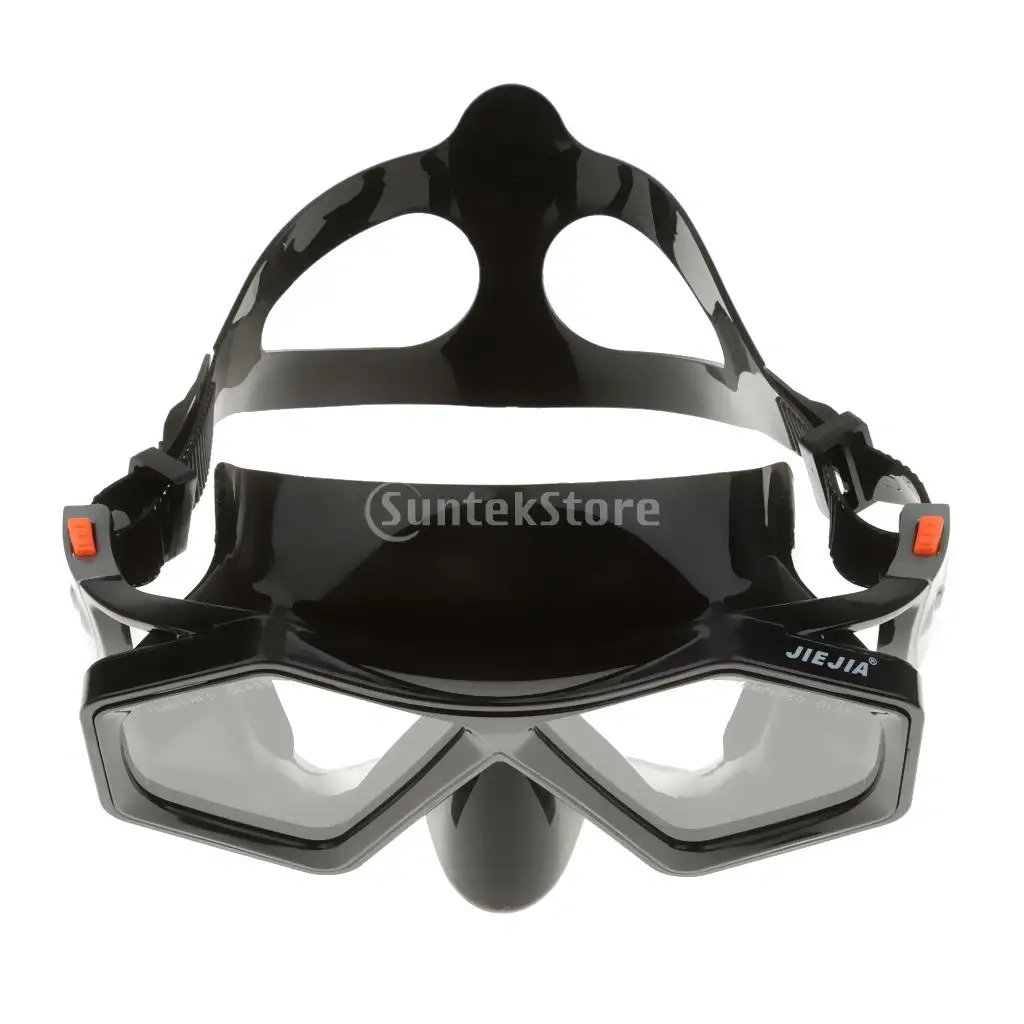 Профессиональные детские взрослых закаленное Стекло очки-маска для ныряния акваланг для подводного плавания дайвинга оборудование-черный