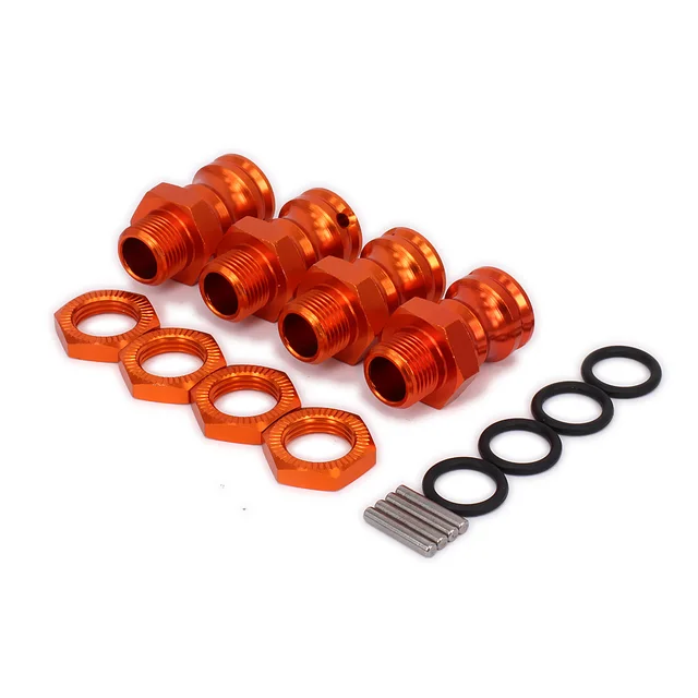 Special Price 4PCS Wheel Hex Hub M17 17mm M23 23mm Extension Adapter 12mm Nut  x 4 Longer Combiner Coupler For 1/8 RC Model Car Upgraded Parts