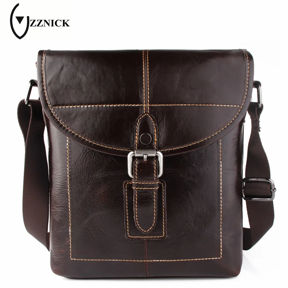 

ZZNICK 2018 NEW Genuine Leather Men Bag Fashion Leather Crossbody Bag Men Messenger Bags Casual Shoulder Designer Handbags