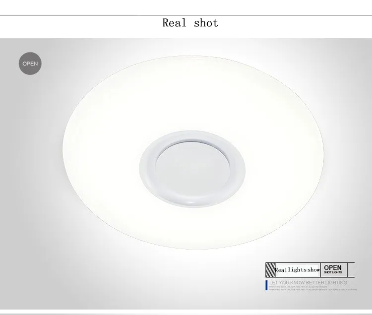 Rgb bluetooth светодиодные музыка потолочные светильники APP дистанционного Управление акрил светодиодная лампа с регулировкой освещения 110 220 V 24 W Lamparas де Techo крепление для светодиодов