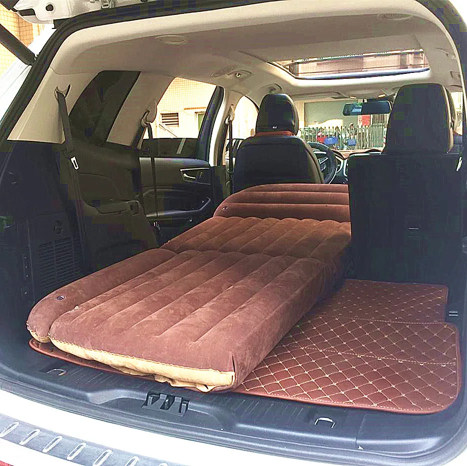 SUV Trunk Inflatable Car Mattress Flocking Portable Padded Inflatable Cushion Sexy Car Travel Bed Child lover car mattress