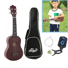 21 дюймов водонепроницаемый Гавайские гитары укулеле для начинающих детей рождественские подарки Гавайи четыре струнные гитары+ сумка+ тюнер+ струна+ выбор
