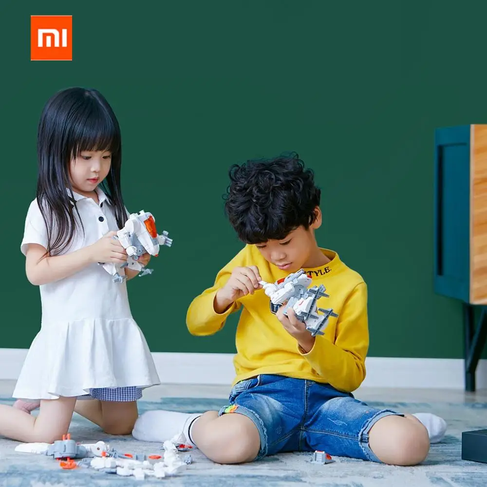 Xiaomi Youpin Bravokids робот строитель DIY строительные блоки РОБОТ строительство и кодирование комплект 54 в 1 костюм