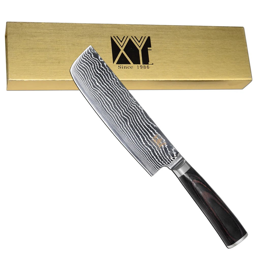 Buatan Tangan Damaskus Knife Set 67 Lapisan VG10 Damaskus Baja 7 Buatan Tangan Damaskus Knife Set 67 Lapisan VG10 Damaskus Baja 7