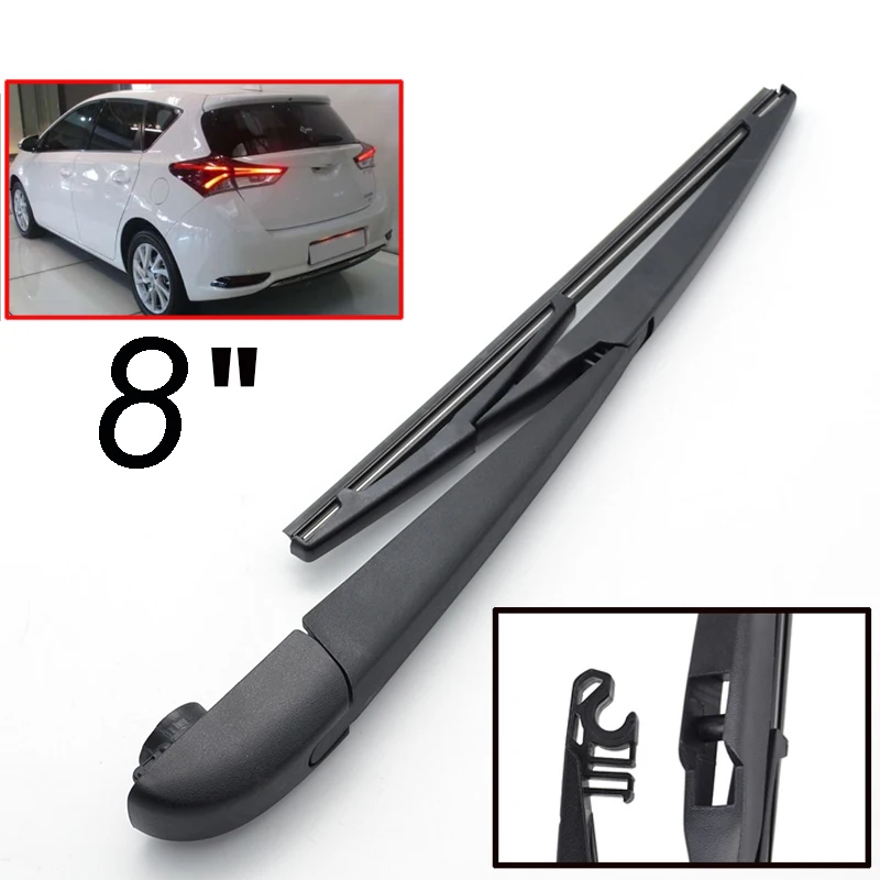 Erick's Wiper 8" Rear Wiper Blade & Arm Set Kit For Toyota Auris MK2