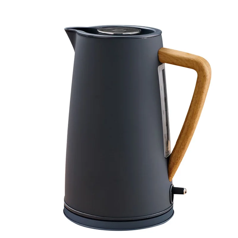 

1800W Boiling Water Kettle Stainless Steel Electric Kettle Wood Handle 1.7L High Capacity Quick Heating Electric Waterpot
