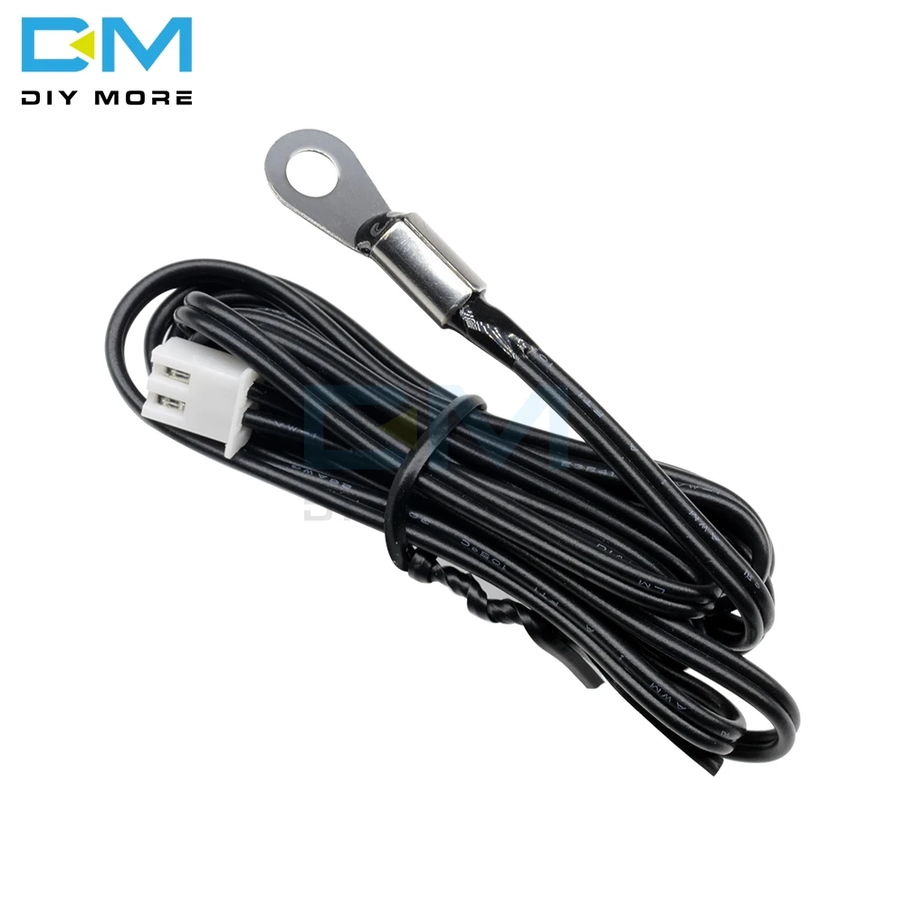 

W1209 1m 100cm Waterproof NTC 10K 1% 3950 Thermistor Accuracy Temperature Sensor Wire Cable Probe Fixed Mounting Hole W1401