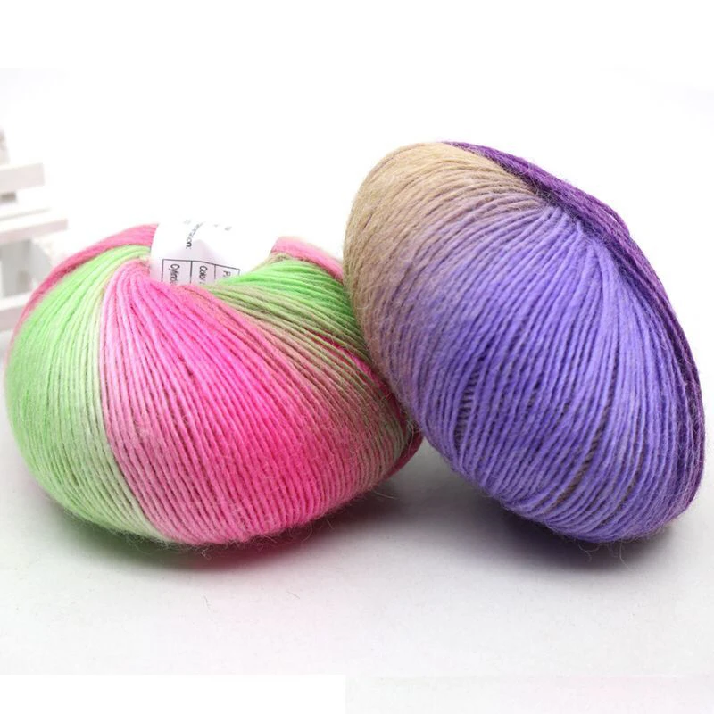 300 grams Cashmere Wool yarns high quality colorful thick yarn for Hand