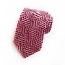 Модный мужской галстук в клетку Шелковый жаккардовый галстук галстуки Gravatas мужской строгий костюм свадебные подарки розовый красный синий серый зеленый