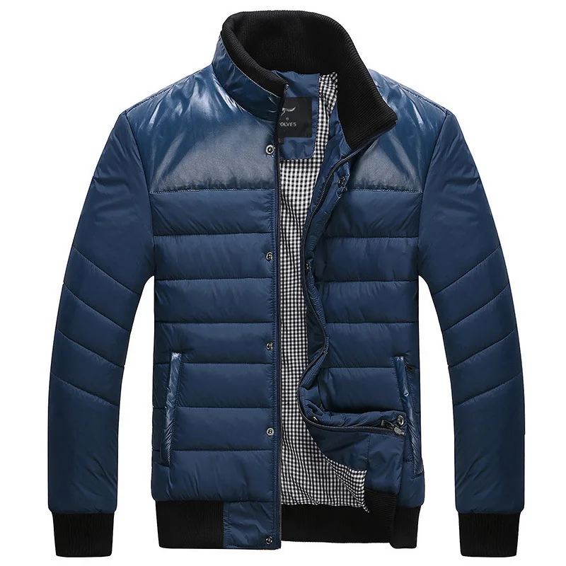 Free Shipping Winter Keep Warm Patchwork Coat men ...