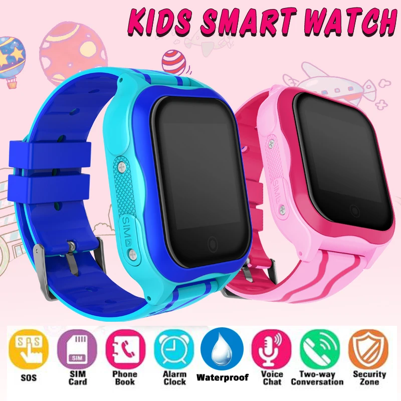 A32WS GPS Child waterproof Smart Watch Phone Position Children Watch colorful Touch Screen SOS Smart Baby Watch VS Q50 Q90 DZ09