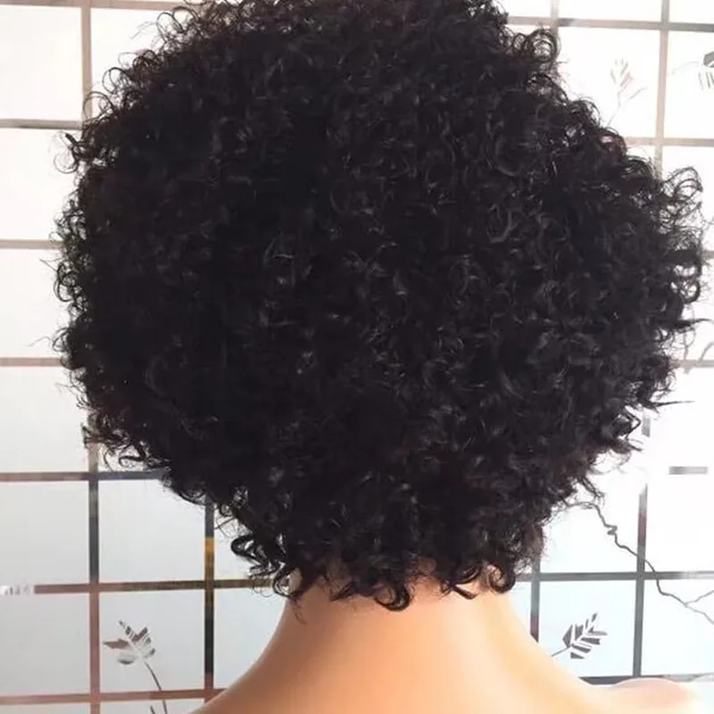 kinky curly short wig for black women 3