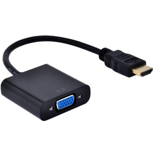 Лидер продаж черный чипсет HDMI мужчин и VGA Женский видеокабель шнур конвертер адаптер 1080 P FNQx