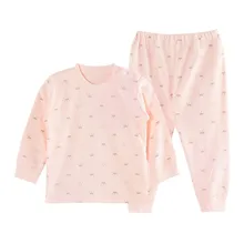 J& E/брендовые комплекты термобелья из хлопка для малышей осенне-зимняя одежда для новорожденных мальчиков и девочек 0-24 месяцев, V053