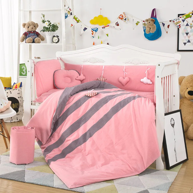 New Style 10PCS/set Newborn Baby Crib Bedding Set Cotton Bedding Set