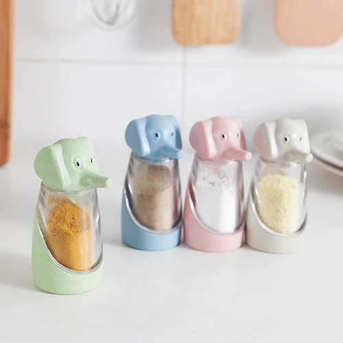 

Kitchen Tool Cute Elephant Spice Sugar Pepper Herb Salt Shaker Storage Bottle