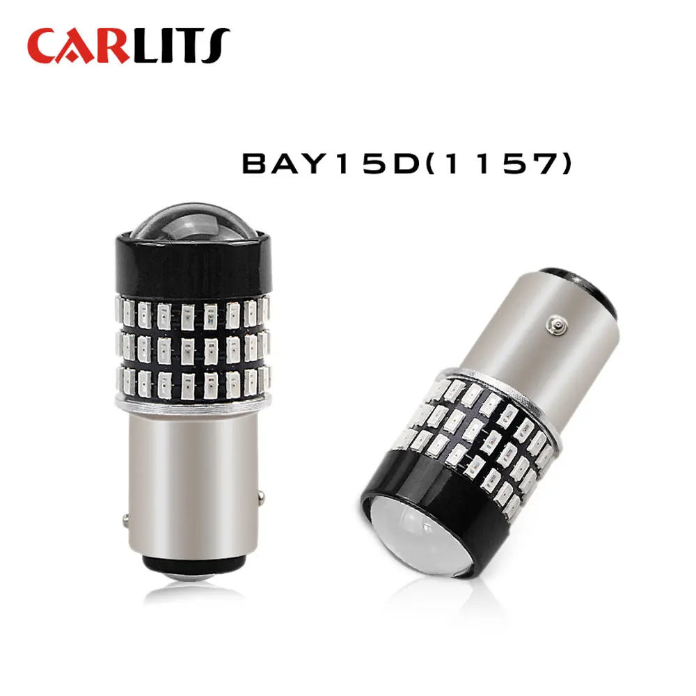 CARLITS 2x p21w светодиодный лампы автомобиля светильник светодиодный 1156 ba15s t20 p21/5 Вт авто светодиодный 12V bay15d 1157 bau15s 7443 w21/5 Вт t25 3157 LED DRL задний фонарь - Испускаемый цвет: 1157 Red