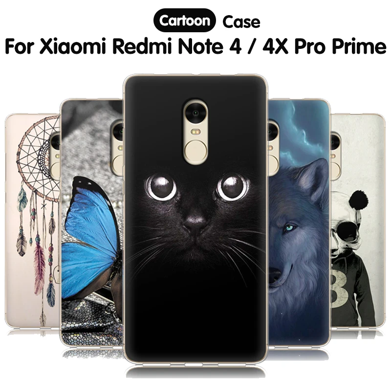 

EiiMoo Case For Xiaomi Redmi Note 4 4X Pro Case Cute Cartoon Silicone Soft Back Cover For Xiaomi Redmi Note4 Note4X Cover Case