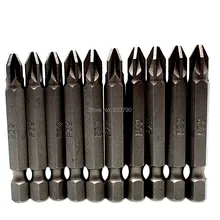 10 шт. ударные отвертки биты 50 мм 25 мм магнитные отвертки биты PZ1 PZ2 PZ3 1/" шестигранные отвертки