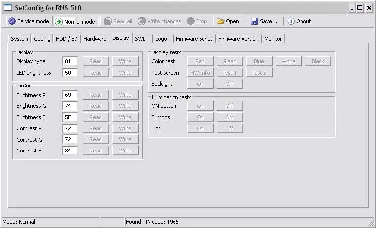 Normal Mode - Display