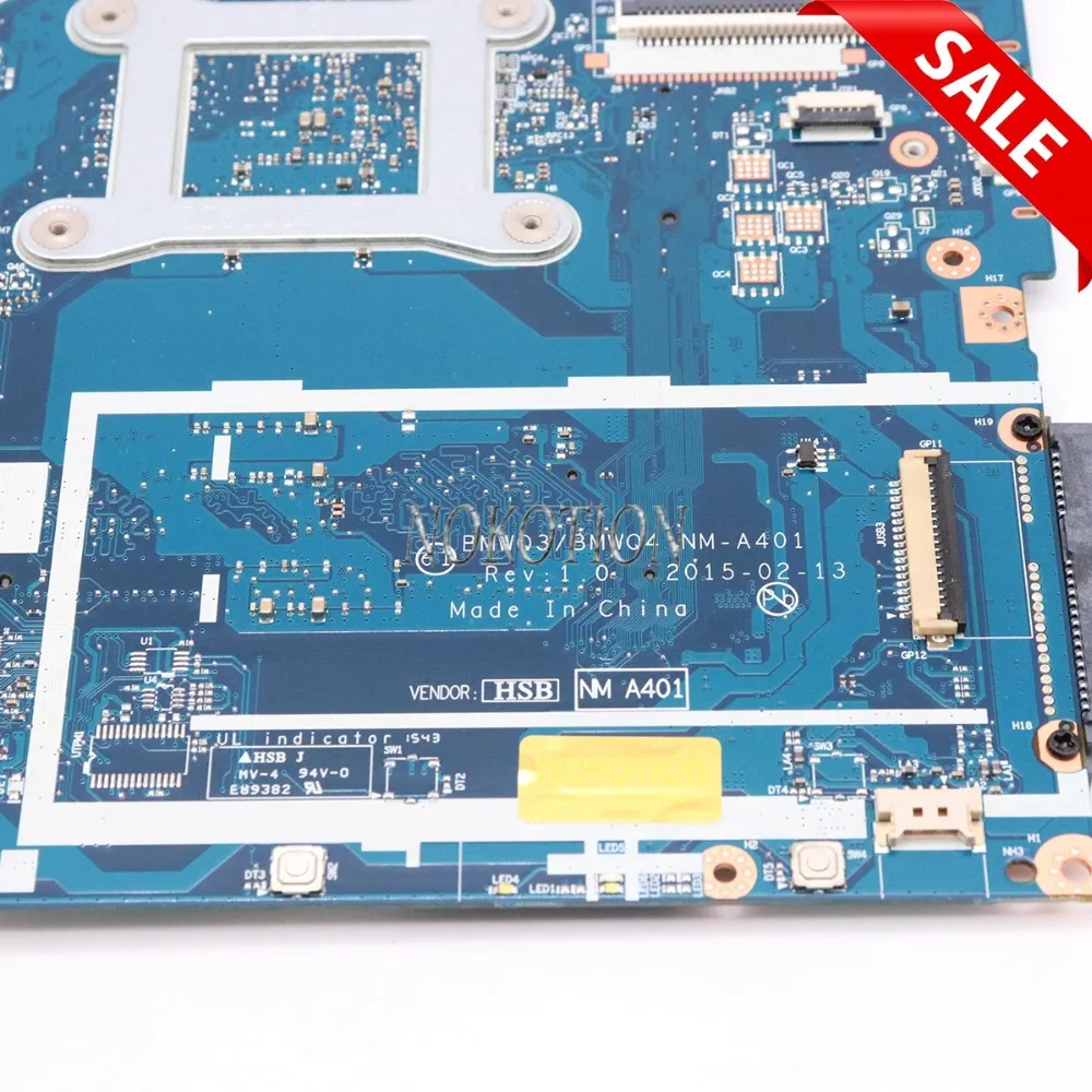 NOKOTION BMWQ3 BMWQ4 NM-A401 5B20J22828 основная плата для lenovo Ideapad G51-35 материнская плата для ноутбука A8-7410 ЦП протестированы