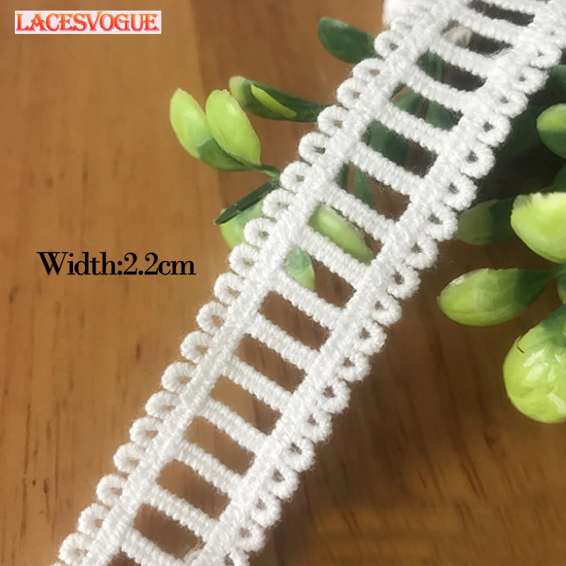 

19yardst 2cm Cotton embroidery Lace ribbon Handmade DIY material Garment needlework sewing accessories Clothing edge fabric 254