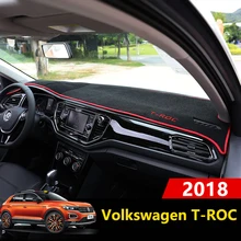 Auto Cruscotto Stuoie di Copertura Evitare Pad luce Piattaforma Dello Strumento Scrivania Tappeti Trim LHD Per Volkswagen VW T-ROC T ROC TROC 2017 2018
