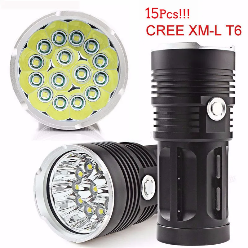 

C3 Bicycle Bike Light 38000LM 15x XM-L T6 LED Flashlight Torch 4x 18650 Set Kit Hunting Light Lamp Free Scratch Shock-Proof