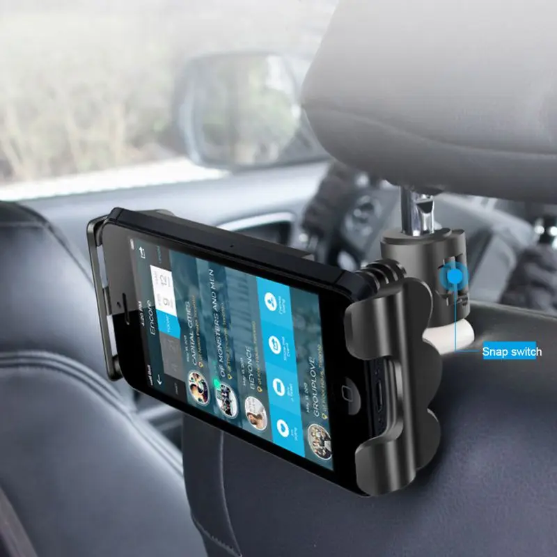 Креативная подушка на заднее сиденье для автомобильного стула, держатель для мобильного телефона с поворотом на 360 градусов