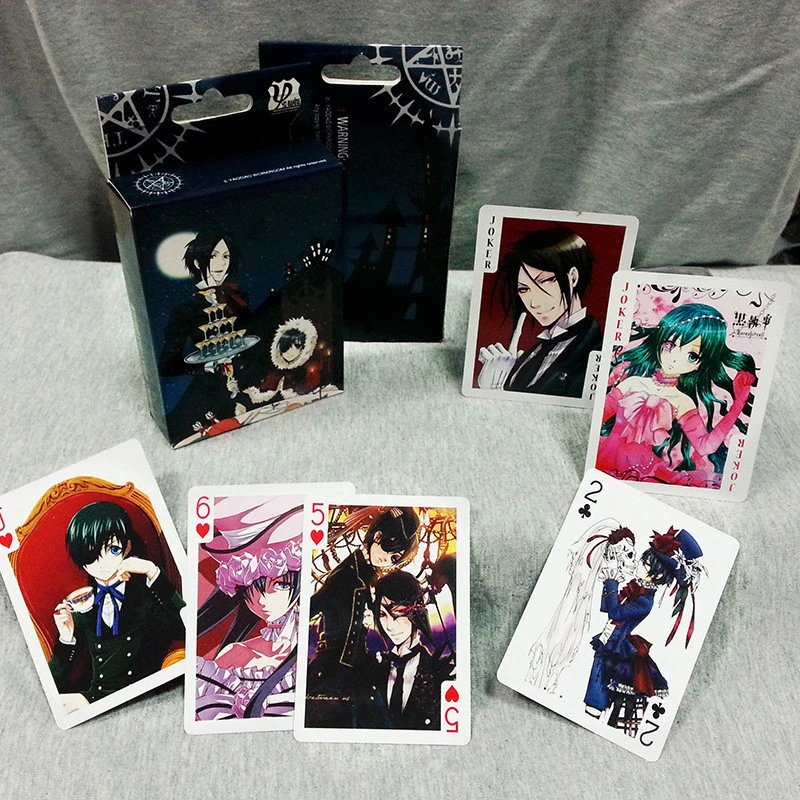 54 枚 セットアニメ黒執事ポーカーカードコミックコレクショントランプクリスマスと新年のギフト Business Cards Aliexpress