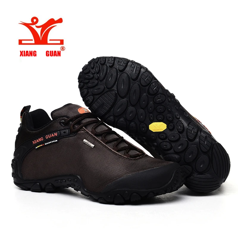 XIANG GUAN мужские треккинговые ботинки для альпинизма туризма рыбалки спортивные кроссовки для мужчин внедорожные Резиновые Нескользящие черные уличные