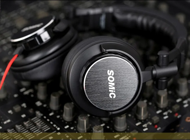 SOMIC MM185 Профессиональный DJ монитор наушники 50mmHD стерео Складная игровая гарнитура с 3,5 мм 6,3 мм разъемом для телефона