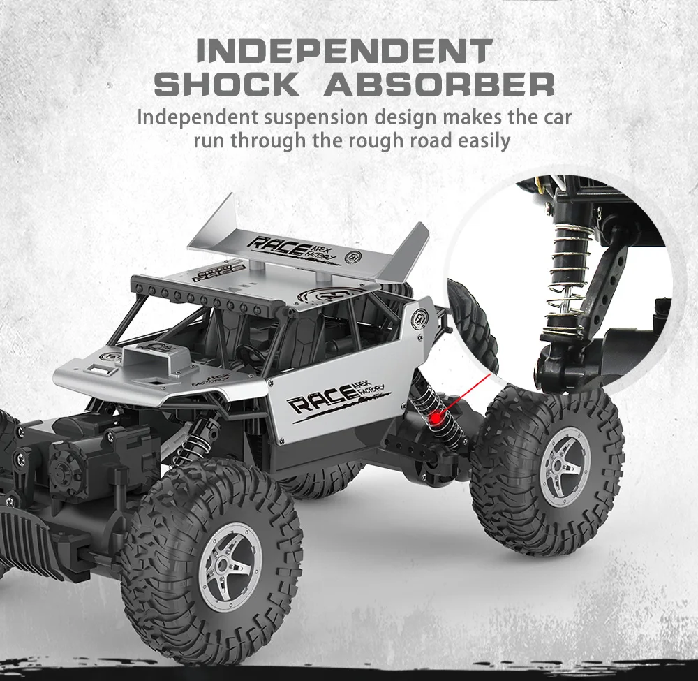 High Speed RC Car 118 Alloy 2.4G 4WD Crawler Remote Control Toy Cars   (3)
