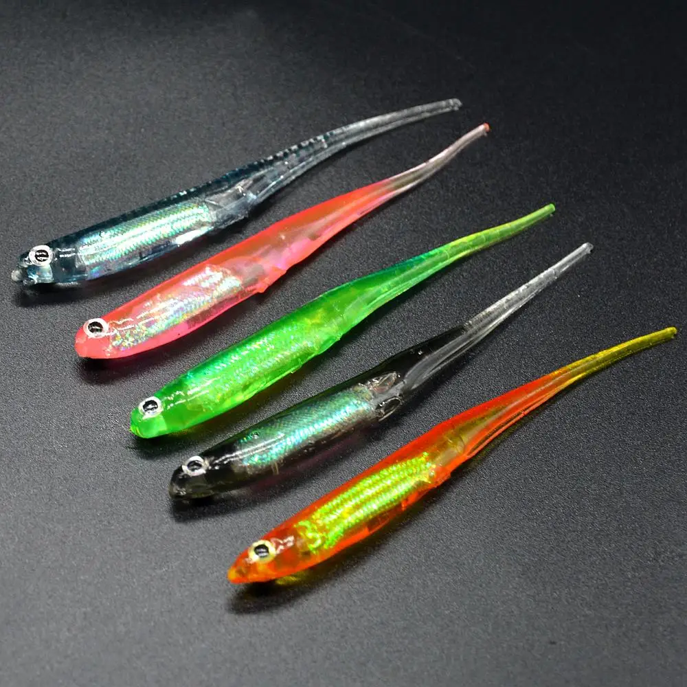 

WLDSLURE 4pcs/lot 3g/10mm Soft Bait Fish Fishing LureBait Swimbaits Plastic Lure Pasca