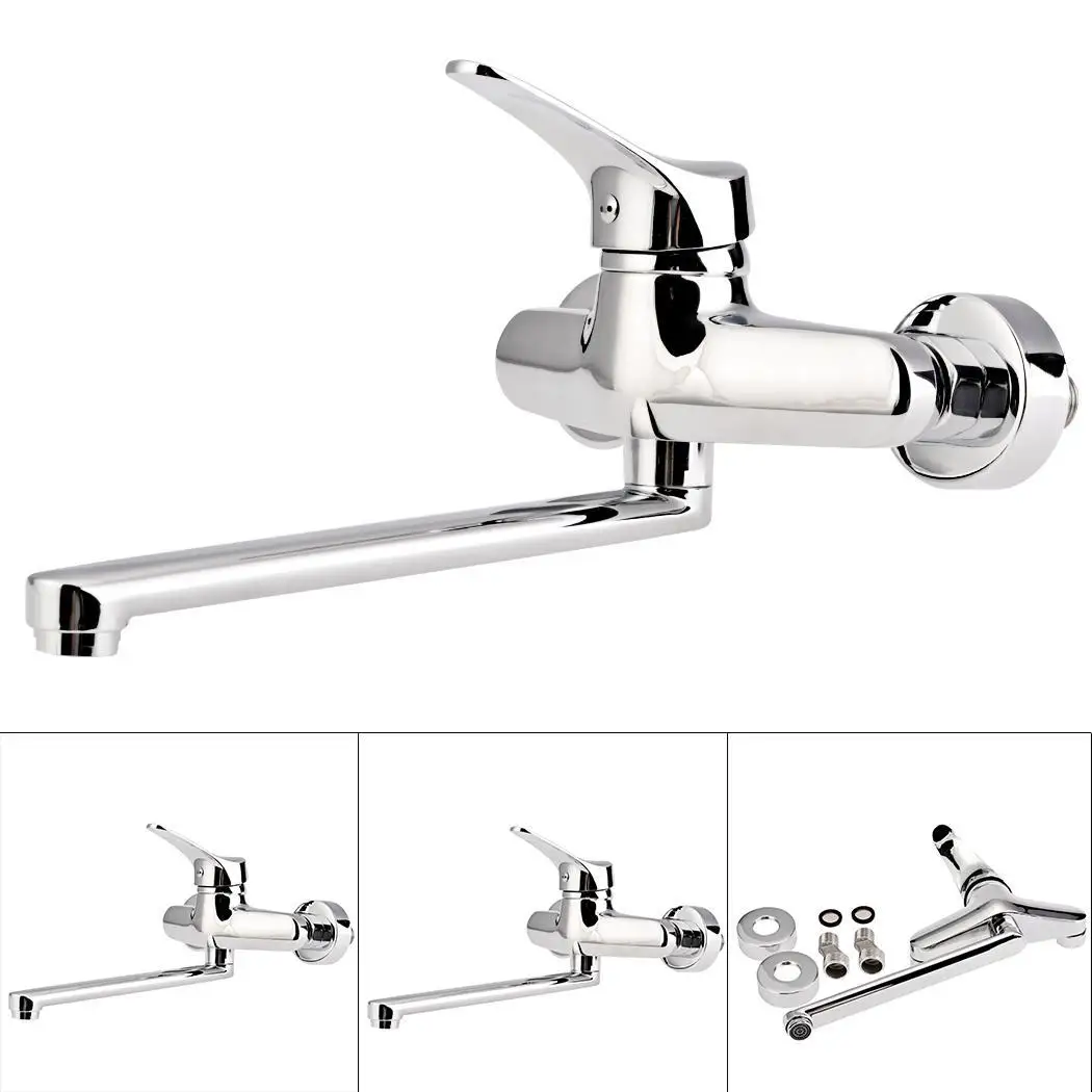 

Home Kitchen Metal Lead Free Hot Spiral Single Connection Cold Water Faucet Silver