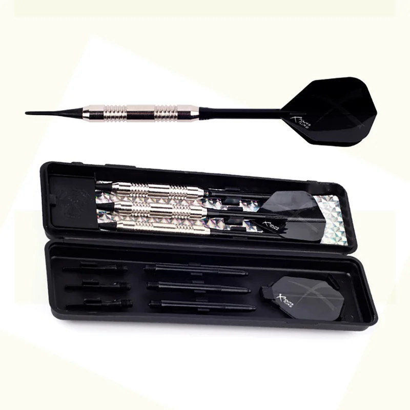 3 PCS/LOT High Quality 18 Grams Black Pattern Soft Tip Darts Iron Darts